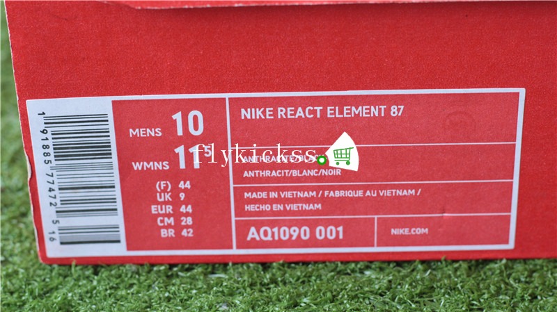 Nike React Element 87 Black White